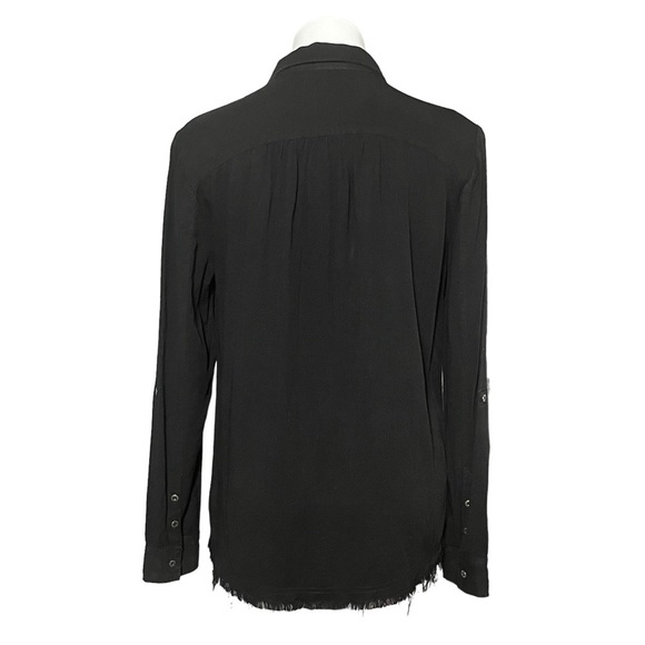 Miss Me Studded Button Down Blouse Size Medium Black - Picture 3 of 4